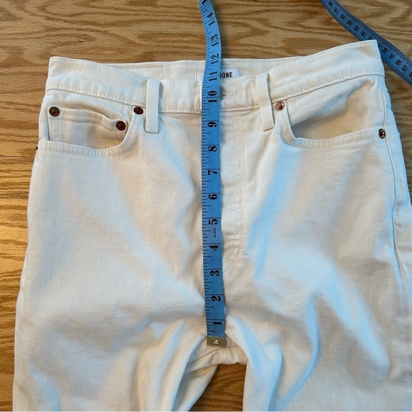 REDONE 90s High Rise Ankle Crop Jeans Vintage White 27 - Picture 10 of 13